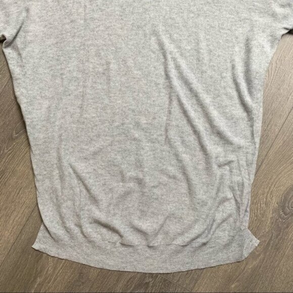 ASOS Women's Glamorous Sweater High Low V-Neck Side Slit Knit Wool blend Gray XS - Picture 14 of 15